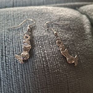 Silver Mermaid Dangle Earrings